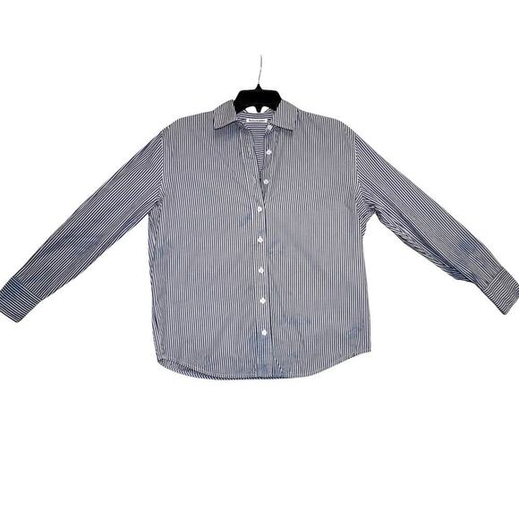 Reformation Striped Cotton Button-Up Shirt – Size XS - Picture 1 of 8